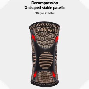 LOOGDEEL Compression for Sports Workout Arthritis Relief Band Copper Nylon Knee Brace for Arthritis Pain and Support Knee Sleeve - Image 2