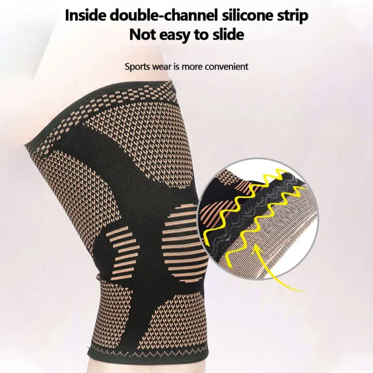 LOOGDEEL Compression for Sports Workout Arthritis Relief Band Copper Nylon Knee Brace for Arthritis Pain and Support Knee Sleeve - Image 5