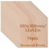 16/8/4/2pcs Basswood Board 12inch x 12inch x 0.08inch,2mm Laser Cut Wood,thin Basswood Craft Wood,DIY Building Model Making,lind