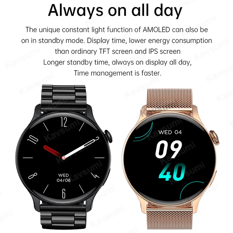 2025 NFC Smart Watch Amoled HD GPS Track Sports Heart Rate Bluetooth Call Waterproof Ladies Women Smartwatch For Huawei Xiaomi - Image 5