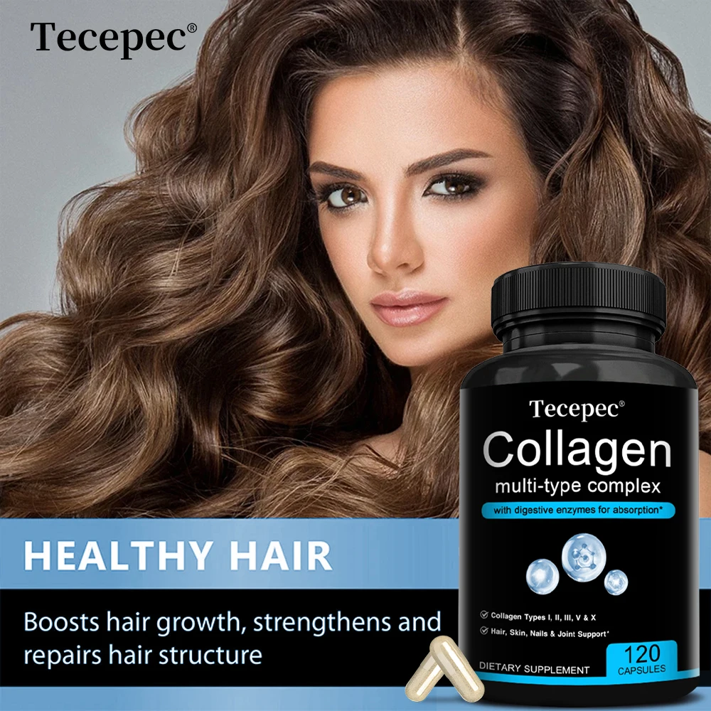 Multiple Collagen Complex Capsules - Hair, Skin, Nail, Bones, Joint Health Support, Antioxidant, Strengthens Immune System - Image 2