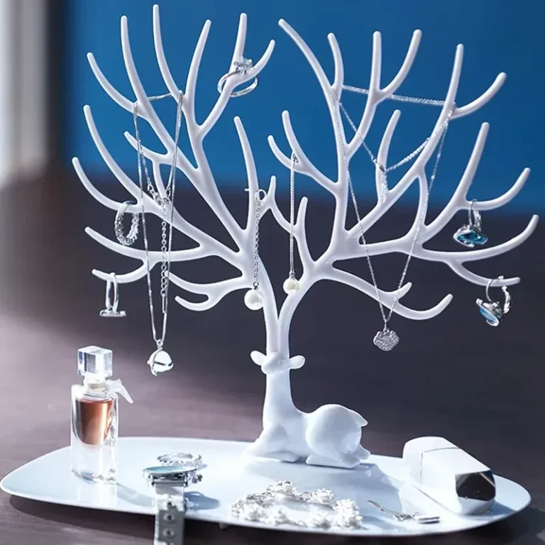 Jewelry Display Stand Tray Tree Storage Racks Earrings Necklaces Rings Jewelry Boxes Case Desktop Organizer Holder Make Up Decor - Image 2