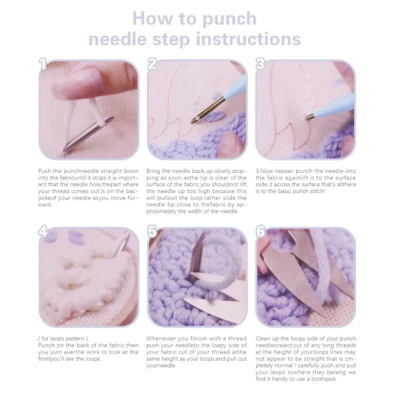 1 Set Multicolor DIY Punch Needle Embroidery Kit Easy-to-Use Floral Pattern Tool Set for Beginners Perfect Gift for Creative - Image 2
