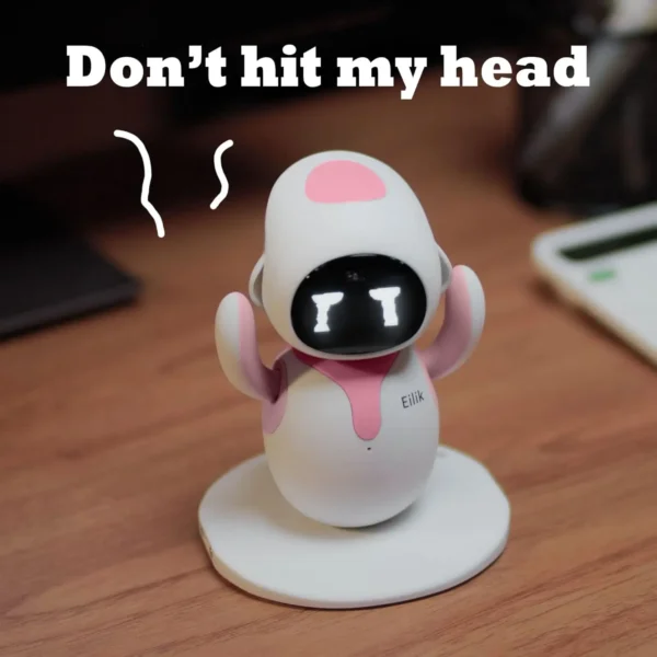 Eilik Pink - Touch Interactive Toys, Cute Robot Pets with Abundant Emotions. Idle Animations&Mini-Games, Unique Gift for Girls & - Image 3
