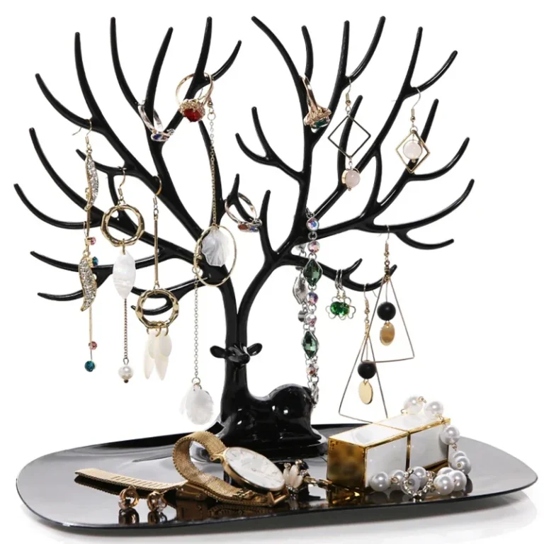 Jewelry Display Stand Tray Tree Storage Racks Earrings Necklaces Rings Jewelry Boxes Case Desktop Organizer Holder Make Up Decor - Image 3