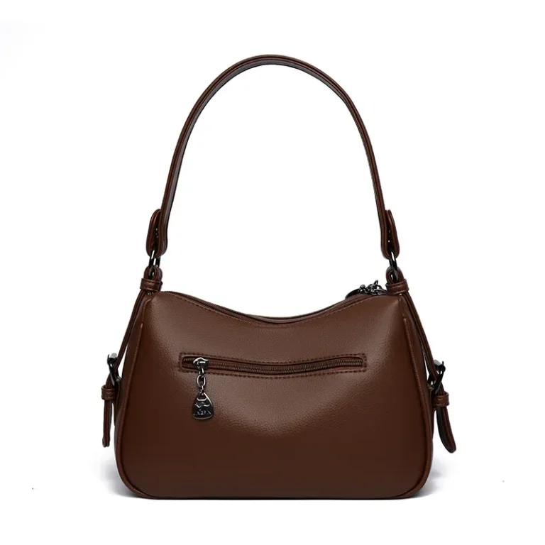 Elegant Ladies Single Shoulder Bag Fashionable Versatile Commuting Underarm Bag Simple Quality Handbag for Work Soft PU Leather - Image 5