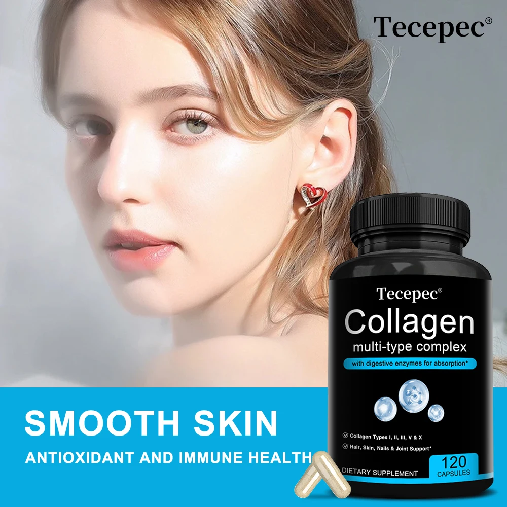 Multiple Collagen Complex Capsules - Hair, Skin, Nail, Bones, Joint Health Support, Antioxidant, Strengthens Immune System - Image 3