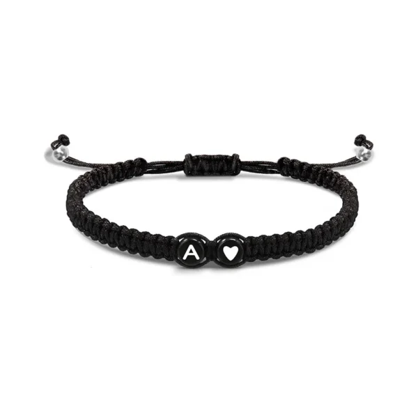26 Letters Initial Heart Bracelets Handmade Adjustable A-Z Name Braided Bracelets For Women Men Friendship Jewelry Gifts - Image 4