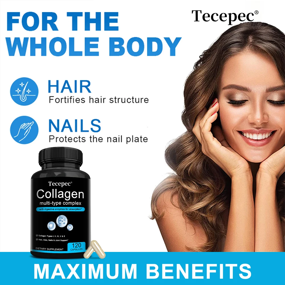 Multiple Collagen Complex Capsules - Hair, Skin, Nail, Bones, Joint Health Support, Antioxidant, Strengthens Immune System - Image 4