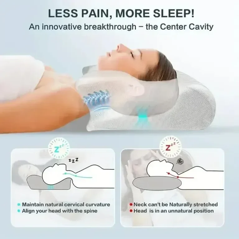 Butterfly Shaped Memory Foam Pillow Relaxing Cervical Slow Rebound Neck Contour Orthopedic Pillow Pain Relief Sleeping Pillows - Image 4