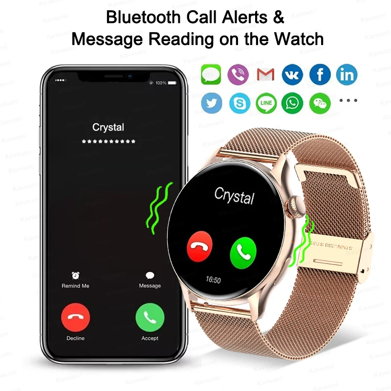 2025 NFC Smart Watch Amoled HD GPS Track Sports Heart Rate Bluetooth Call Waterproof Ladies Women Smartwatch For Huawei Xiaomi - Image 3