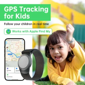 Waterproof bracelet GPS Tracker for Kids (iOS only)Teen,Special Needs,Real Time Tracker Works with Find My (iOS Only) APP