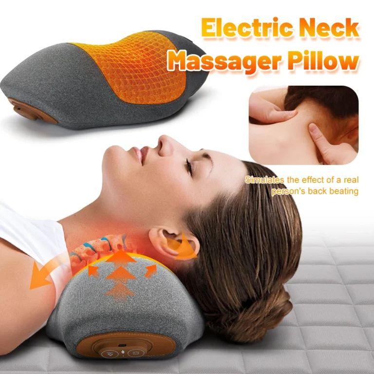 Electric Neck Massager Cervical Pillow Hot Compress Vibration Massage Neck Traction Relax Pillow Spine Support Massager Pillow - Image 5