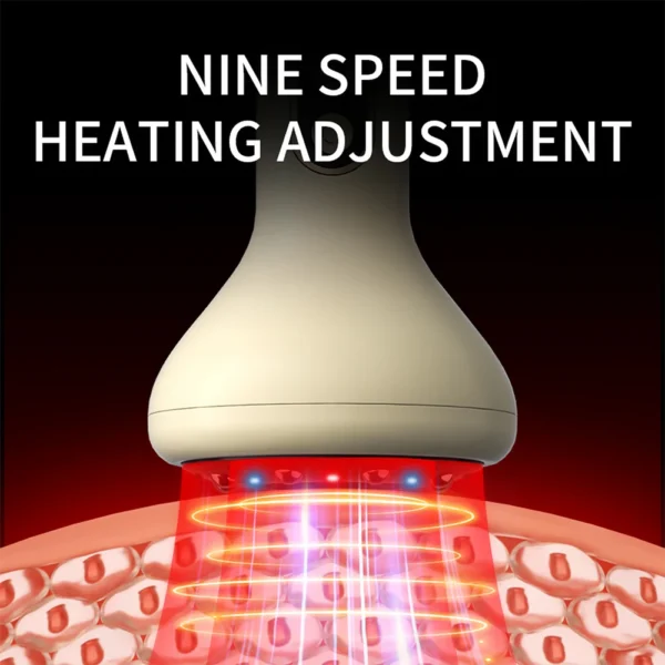 Smart Cupping Massage Machine 9 Levels Vacuum Suction Cup Chinese Meridian Cans Red Light Heating Jars Body Cellulite Scraping - Image 2