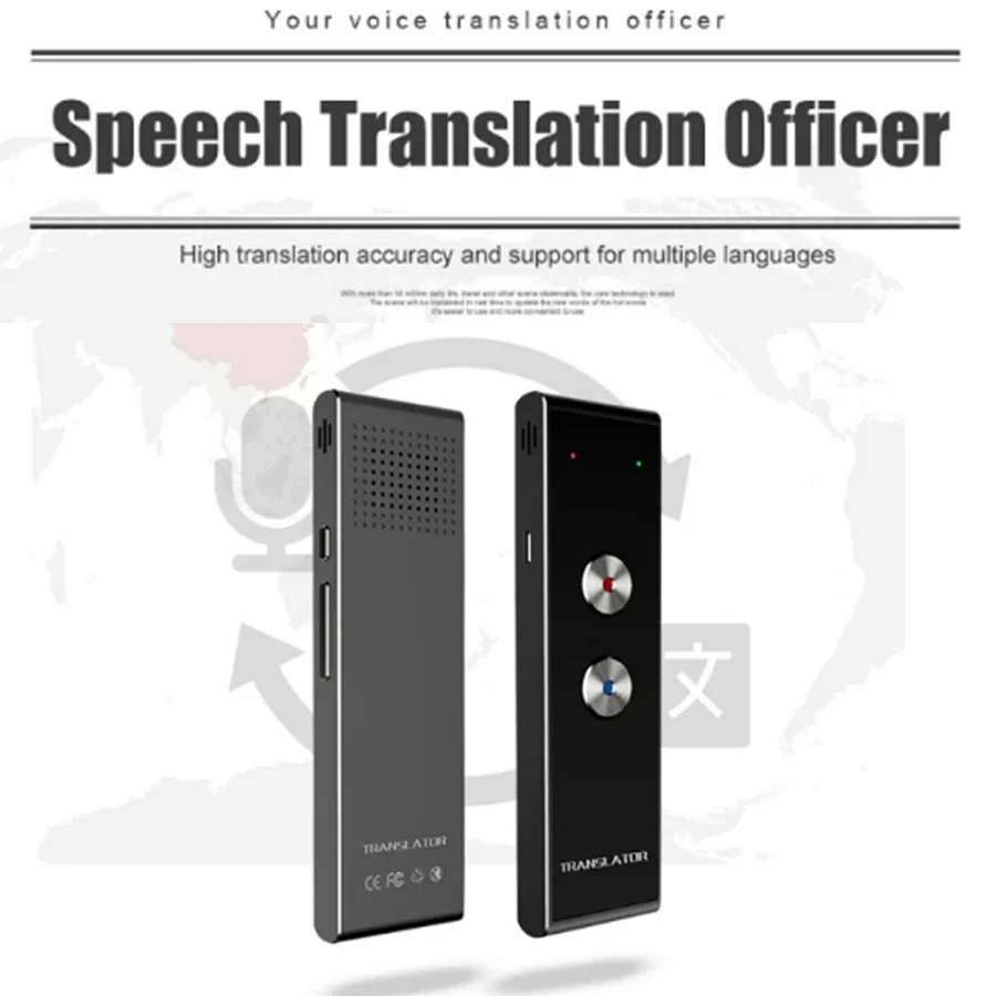 Portable T8 Smart Voice Speech Translator Two-Way Real Time 40 Multi-Language Translation For Learning Travelling Business Meet
