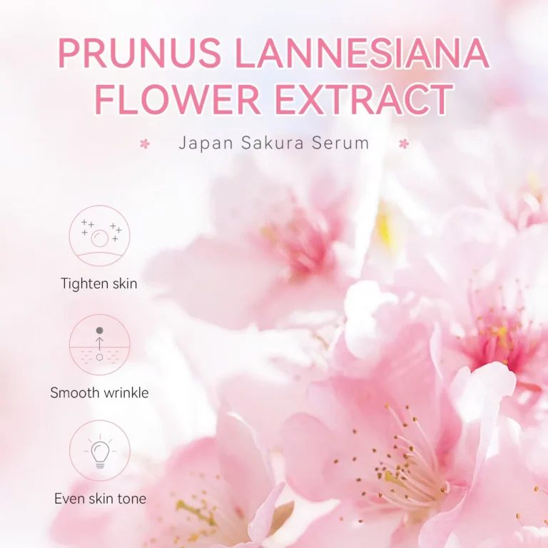 Sakura Whitening Face Serum Anti Aging Fade Fine Lines Tighten Pores Improve Melanin Pigment Dull Moisturizer Brighten Skin Care - Image 3