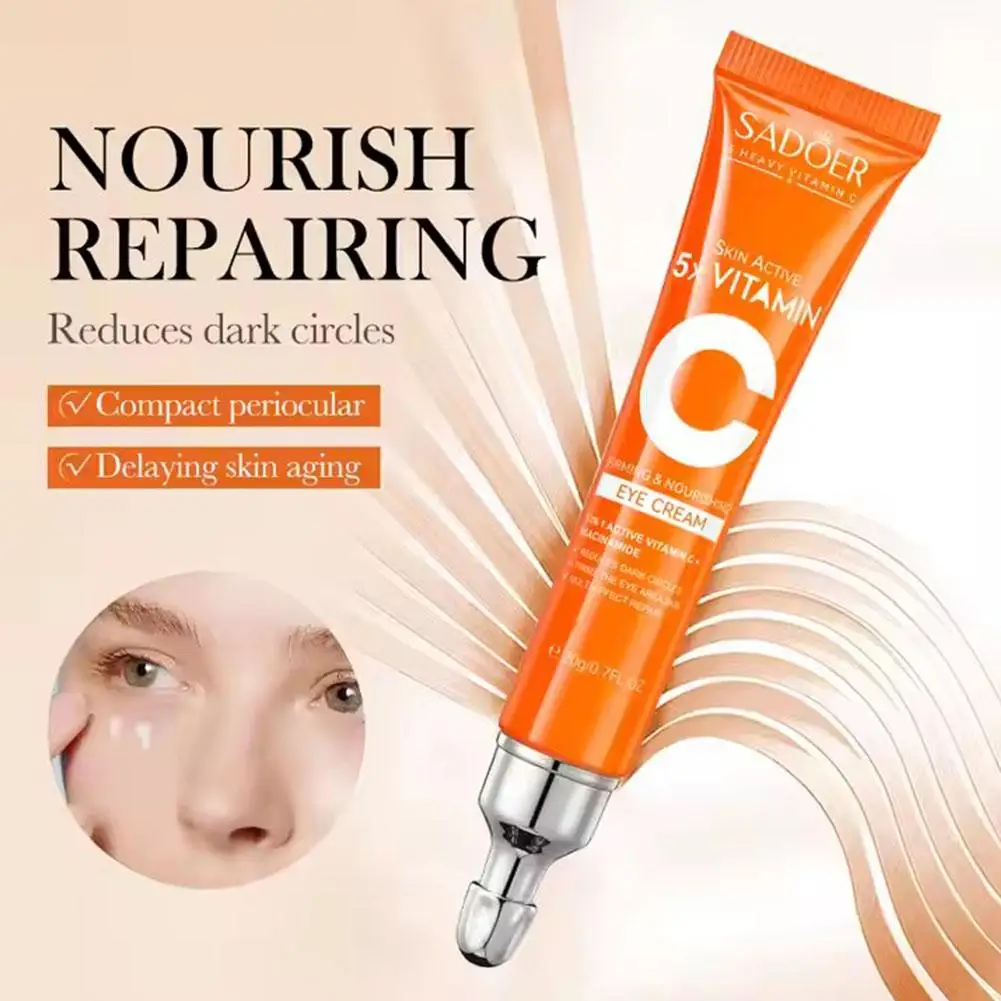 NEW Vitamin C Facial Cleanser Face Wash Foam Cleanser Deep Cleansing Moisturizing SET Vitamin C Eye Cream Hydrating Skin Care - Image 5