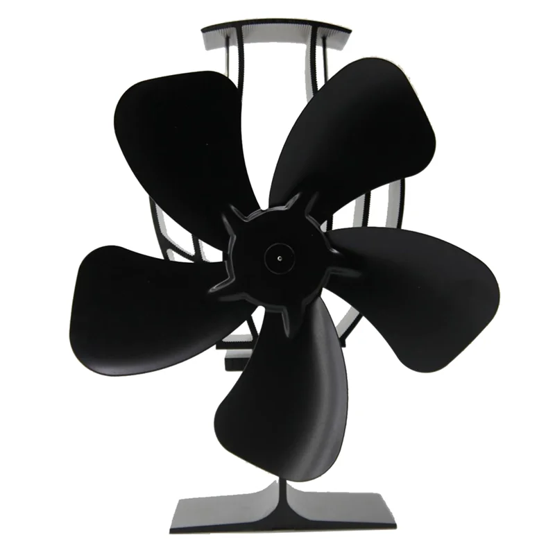 ABGR-Wood Stove Fan 5-Blade Heat Powered Stove Fan For Wood/Log Burner Fireplace Fan Efficient Heat Distribution - Image 5