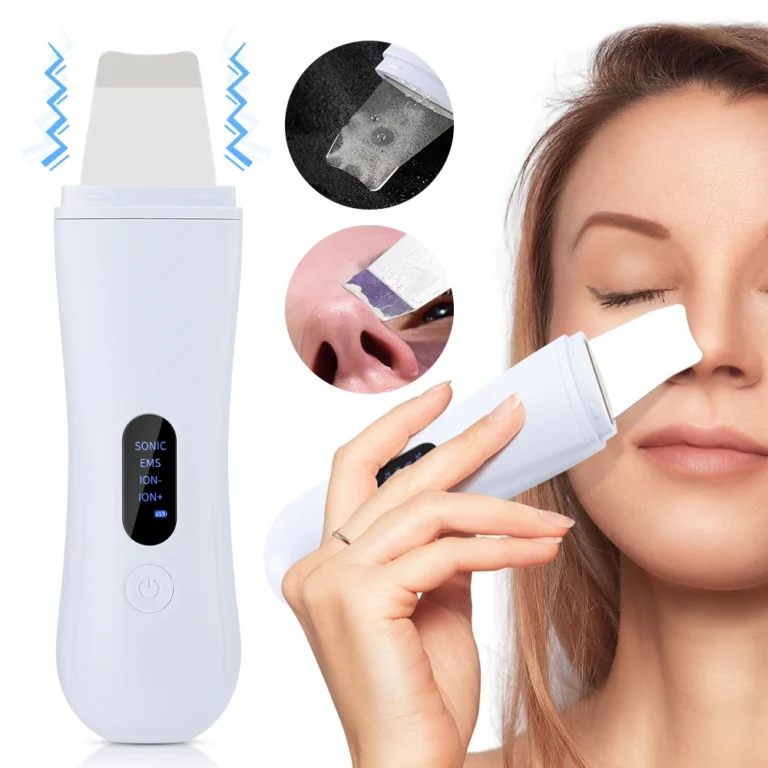 Ultrasonic Skin Scrubber Peeling Blackhead Remover Deep Face Cleaning Ultrasonic Ion Acne Pore Cleaner Facial Shovel Scrubber - Image 3