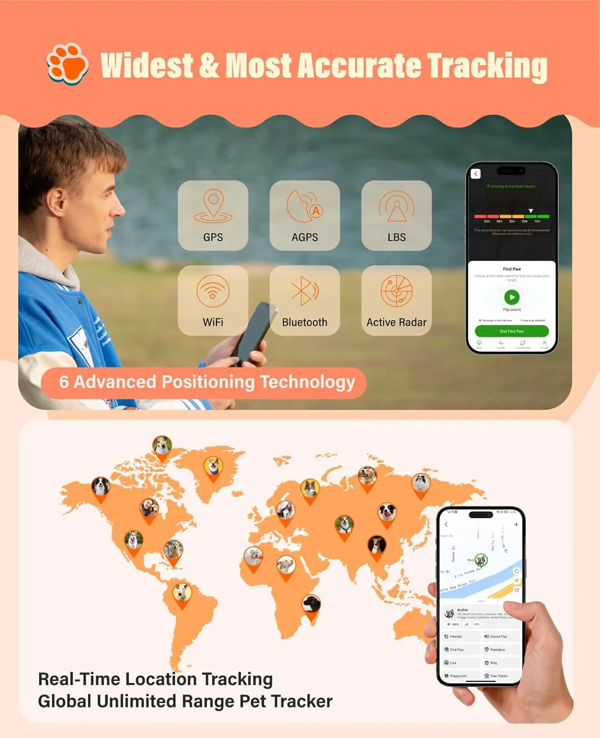 GlocalMe PetPhone GPS Tracker for Dog and Cat AI Health Alerts Real Time Tracking Virtual Fence - Image 4