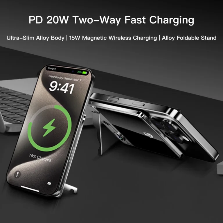 10000mAh Ultra Slim Power Bank for MagSafe,Magnetic Wireless 20W Fast Charging Portable Battery For iPhone Samsung Xiaomi iWatch - Image 6