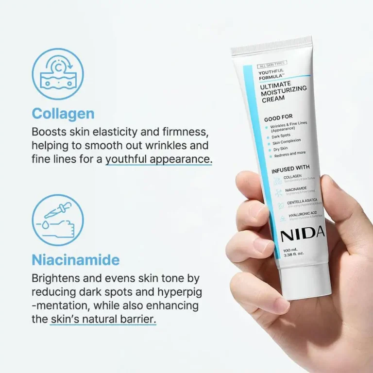 100ml Korea NIDA Moisturizing Ultimate Cream Collagen Youthful Repair Damage Skin Strengthen Barrier Daily Facial Skin Care - Image 5