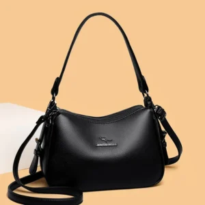 Elegant Ladies Single Shoulder Bag Fashionable Versatile Commuting Underarm Bag Simple Quality Handbag for Work Soft PU Leather