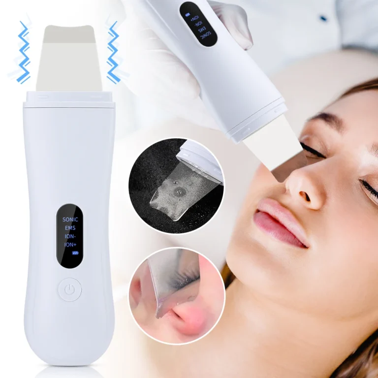 Ultrasonic Skin Scrubber Peeling Blackhead Remover Deep Face Cleaning Ultrasonic Ion Acne Pore Cleaner Facial Shovel Scrubber - Image 6