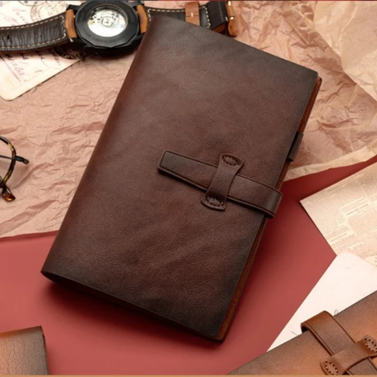 A6 160pages Binder Journal PU Leather Refillable Loose Leaf Personal Planner Organizer Ruled Notebook Buckle Business Office - Image 3