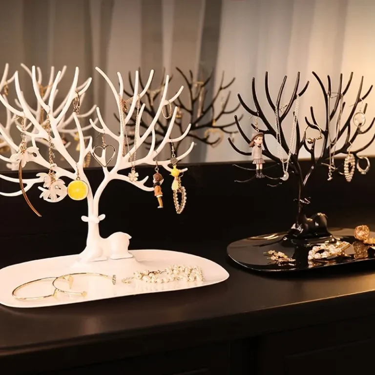 Jewelry Display Stand Tray Tree Storage Racks Earrings Necklaces Rings Jewelry Boxes Case Desktop Organizer Holder Make Up Decor - Image 4