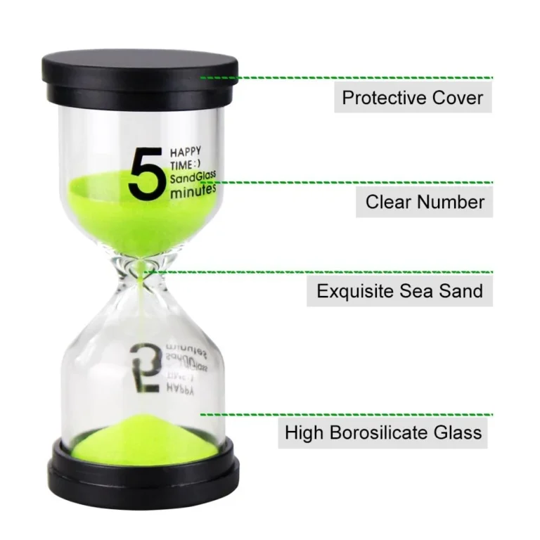 Sand Timer 6 Colors Hourglass 1/3/5/10/15/30 Minutes Sandglass Timer Sand Watch Clock for Kids Games Home Office Decoration - Image 3