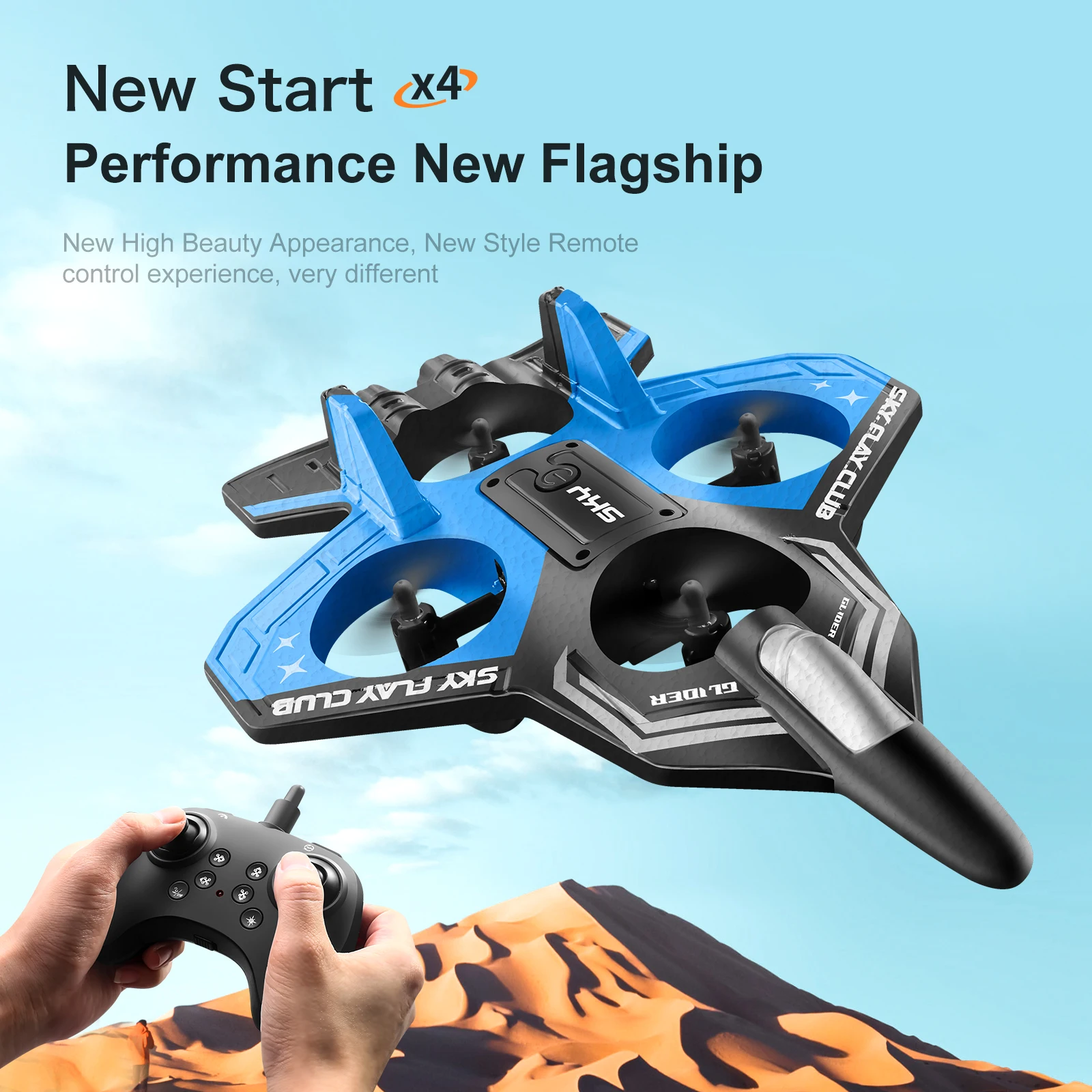2025 New YP3 Foam Aircraft Remote Control Four Axle Fighter Wrestle Resistant Aerial Stunt Children Model Airplane Gift - Image 3