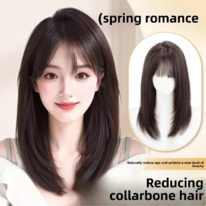Women's Short Hair Full Head Cover Natural Looking Age Reduction Summer New Style Fake Hair Natural Short Hair Cap