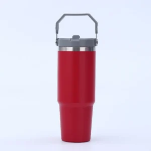 Large Capacity Stainless Steel Vacuum Insulated Thermos with Straw Portable High Aesthetic Value Handheld Car Cup Ice King - Image 5
