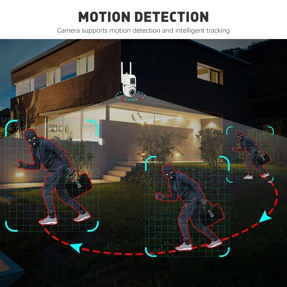 8MP Wifi Camera Dual Lens Security Wireless Outdoor Cameras Two-way Audio Color Night Vision Baby Monitor Detection Wireless Cam - Image 5