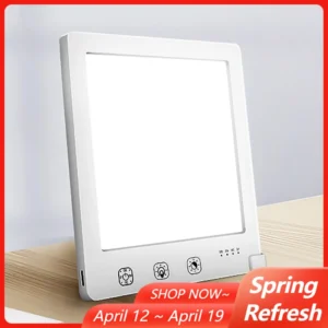 Portable Intelligent Touch Control Stepless Adjustment Emotional Physiotherapy Lamp 10000 Lux Light Therapy Lamp LED Night Light