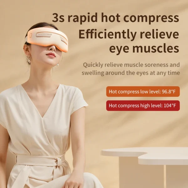 Smart Electric Eye Massager Hot and Cold Compress Dual-purpose Rechargeable Eye Massager Gift - Image 5