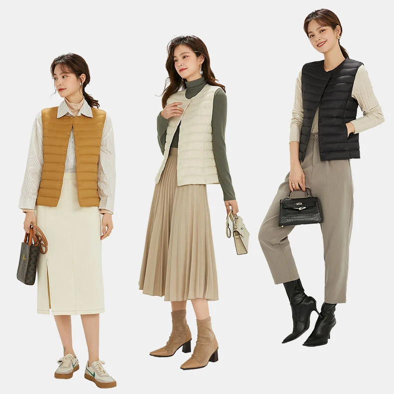 Spring Autumn Women Ultra Light 90% White Duck Down Vest Warm Winter Slim Waistcoat Under Parka Female Liner Portable Outwear - Image 5