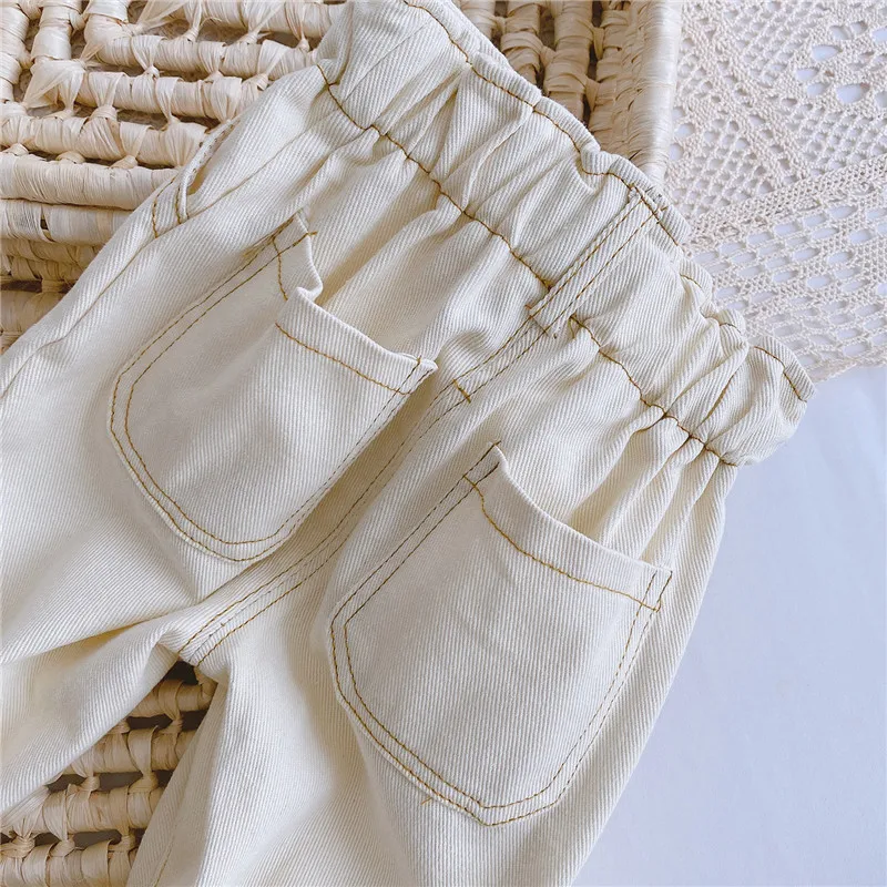 2024 Autumn And Winter New Jeans Baby Girl Clothes Baby Boy Clothes High Waist Solid Color Warm Out Jeans Children's Clothing - Image 4