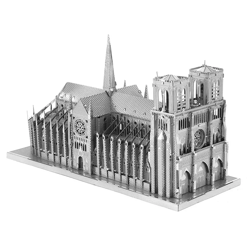 Architecture Plane 3D Metal Puzzle Model Kit DIY Laser Cut Puzzles Jigsaw Toy For Children - Image 3