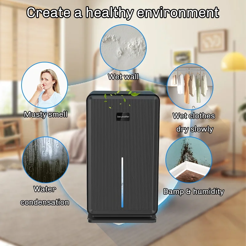 Electric Air Dehumidifier Compressor Home DehumidifierFor Bathroom Basement Air Dryer For Indoor Moisture Absorber Machine EU/US - Image 5