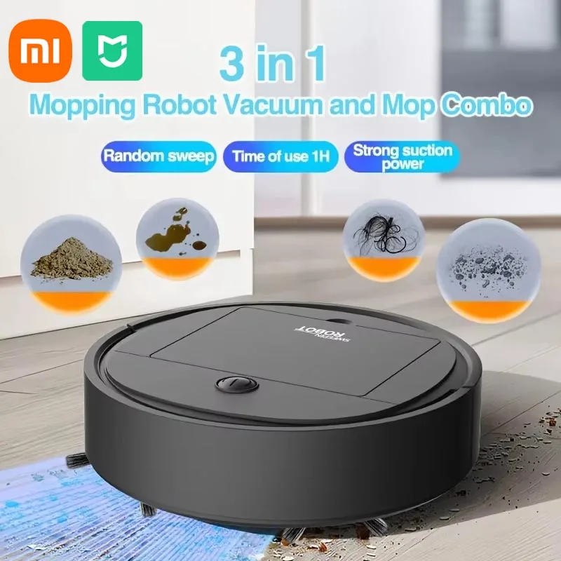 Xiaomi MIJIA 3-in-1 Smart Sweep Robot 4000pa Suction Power Fully Automatic Home Cleaning Machine USB Charge Smart Vacuum Cleaner