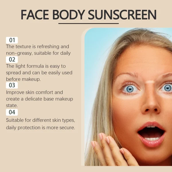 85g Natural Mineral Sunscreen SPF50 Beef Tallow Sunscreen Face Moisturiser Tallow Zinc Sun Protection Cream For Face Body 1/2/3p - Image 4