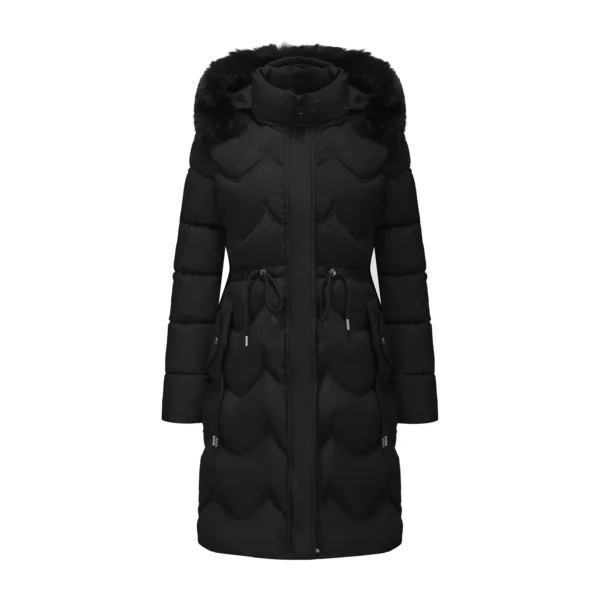 Women's Winter Down Jackets Coats Woman Clothes Large Size Fur Collar Mid Length Outerwears Padding Puffer Jacket Parkas HWY273 - Image 6