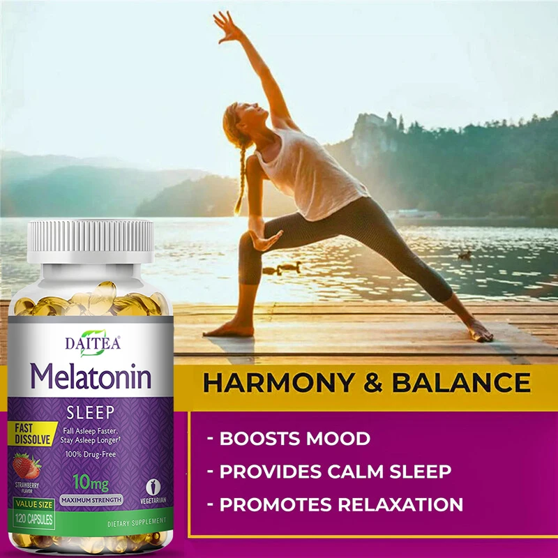 Melatonin Capsules - Sleep Aid Supplement That Helps Nourish Nerves, Relieves Sleep Disorders and Improves Energy Levels - Image 5