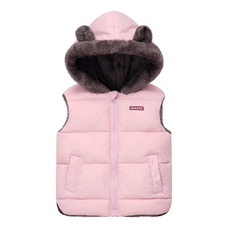 New Hooded Down Vest Coats Autumn Spring Baby Thick Warm Waistcoat Kids Outerwear Children Clothing Boys Girls Jackets Vest 2-6Y - Image 2