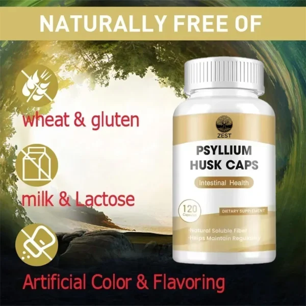 Psyllium Husk Capsules - Supports Intestinal and Digestive Health, Improves Absorption, Enhances Cellular Energy, Non-GMO - Image 4