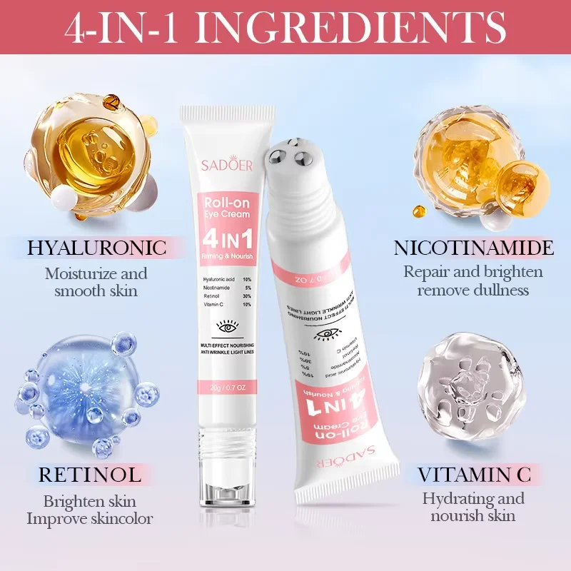 Instant Eye Bag Removal Cream Retinol Anti-Wrinkle Firming Skin Fade Fine Lines Anti Dark Circle Puffiness Brighten Eye skinCare - Image 5