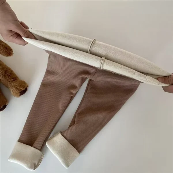 Korean Autumn Winter New Children One Piece Leggings Unisex Boys Girls Baby Cold Prevent Warm Cartoon Elastic Bound Feet Pants - Image 5