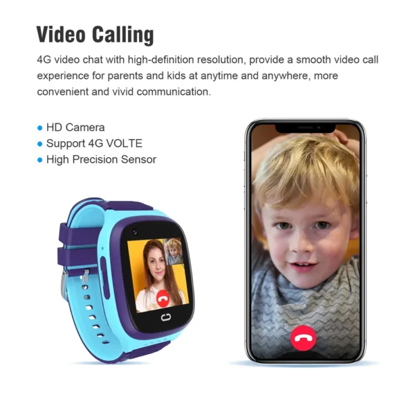 LT31 Kids Smart Watch 4G Video Call GPS Tracker LBS AGPS WIFI Positioning SOS Waterproof Children Smartwatch With Camera - Image 6